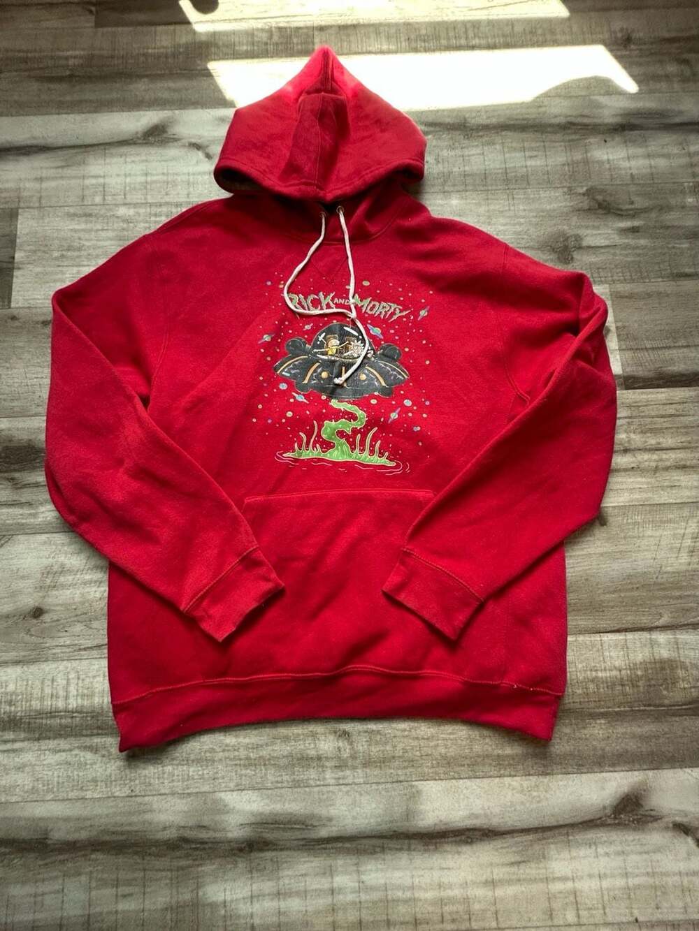 Tradewind Wholesale Rick and Morty Space Cruiser Red Hoodie